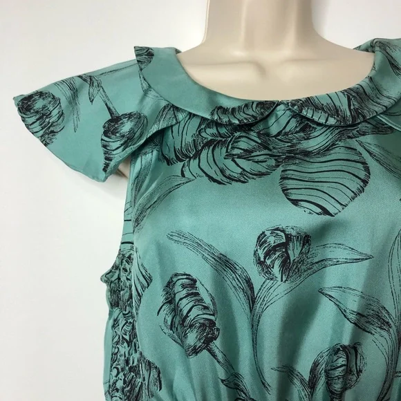 Anthropologie Leifsdottir silk dress 6 (B3) - Picture 5 of 8